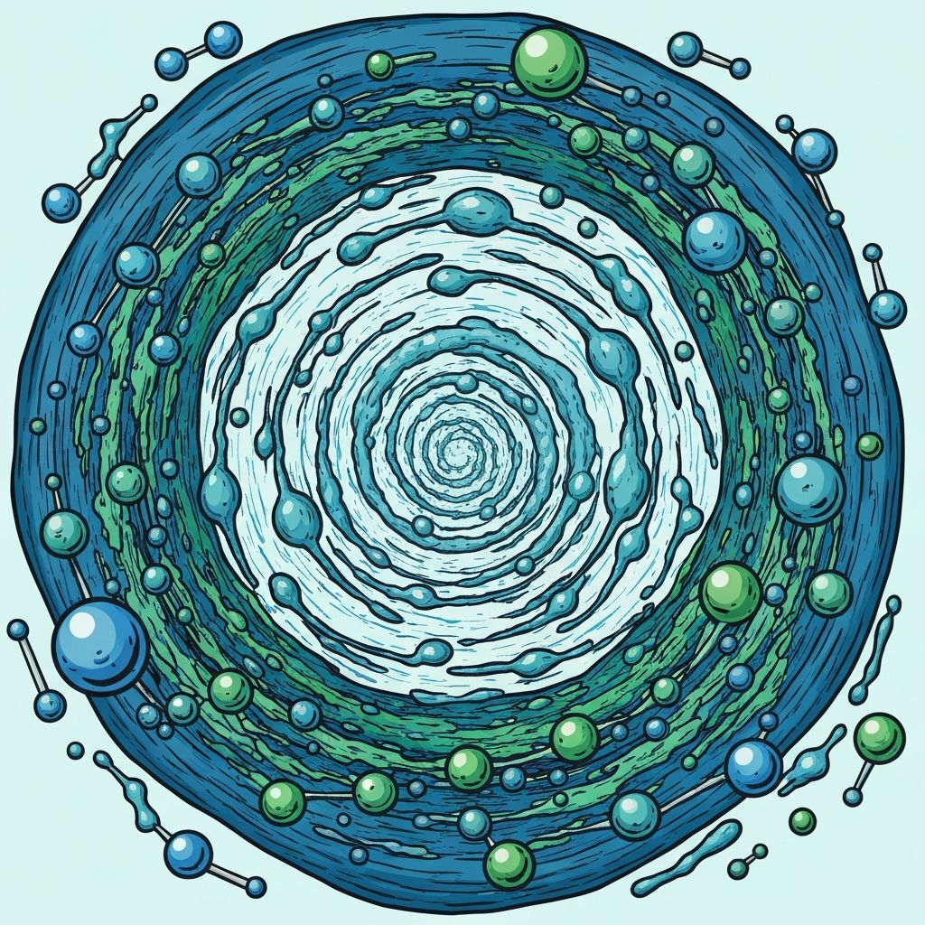 Abstract scientific molecular structure